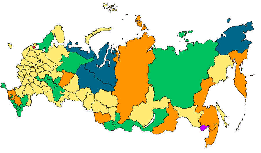 Республика Крым на карте России